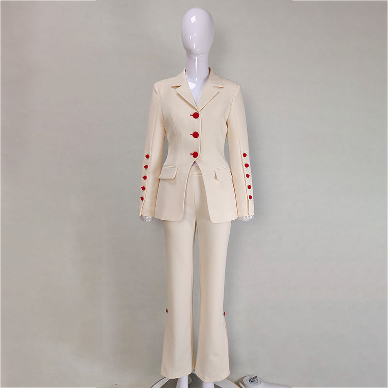 white red blazer A6550