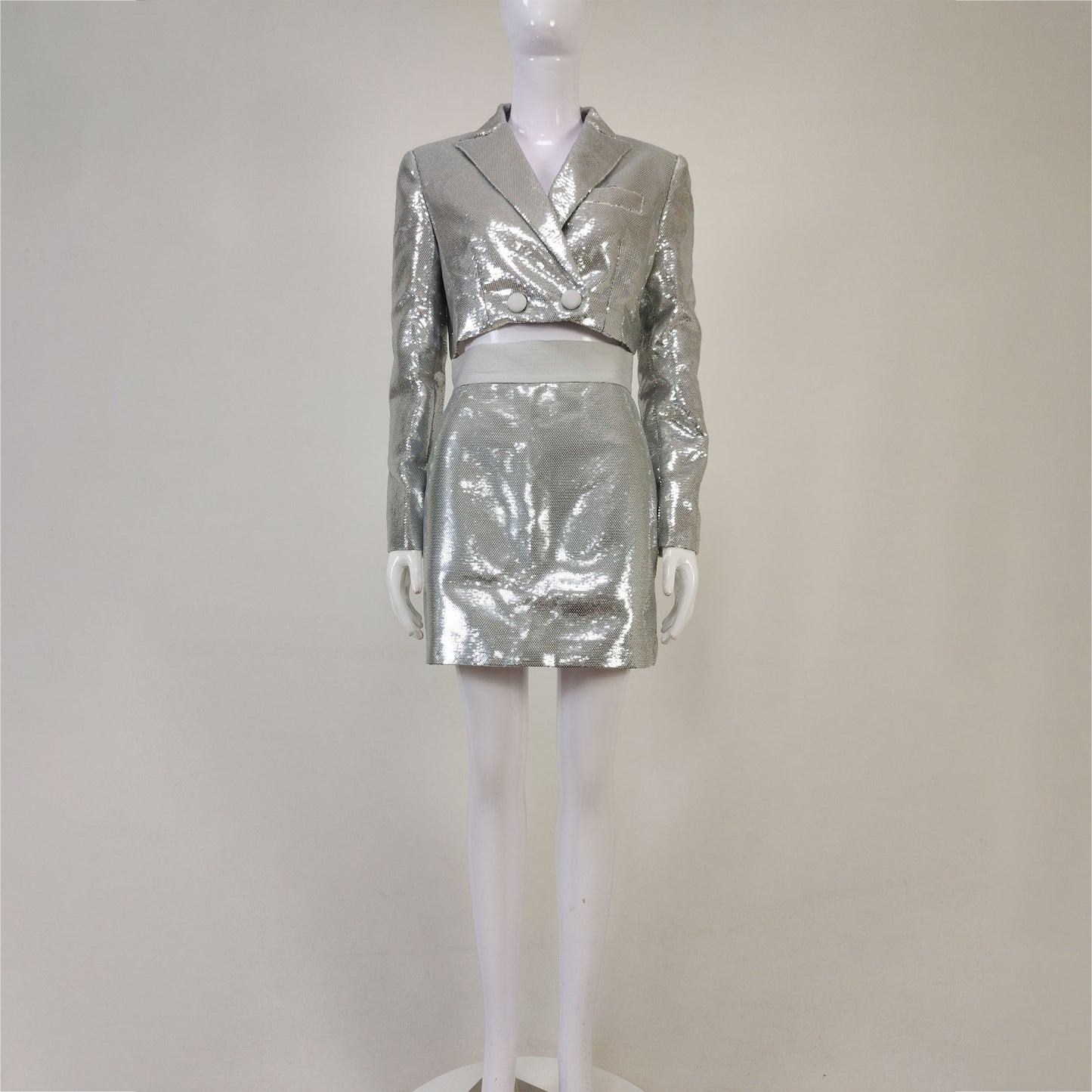 silver dress A7366