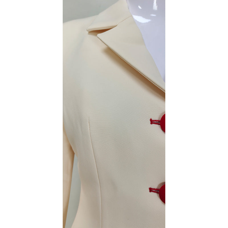 white red blazer A6550