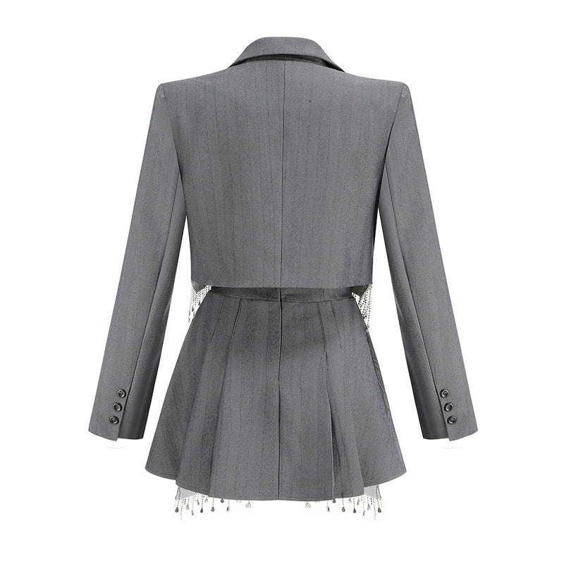 Grey blazer dress A9128