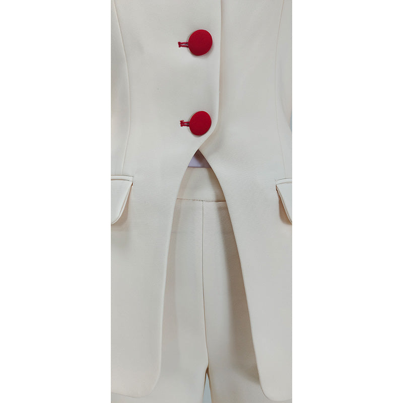 white red blazer A6550