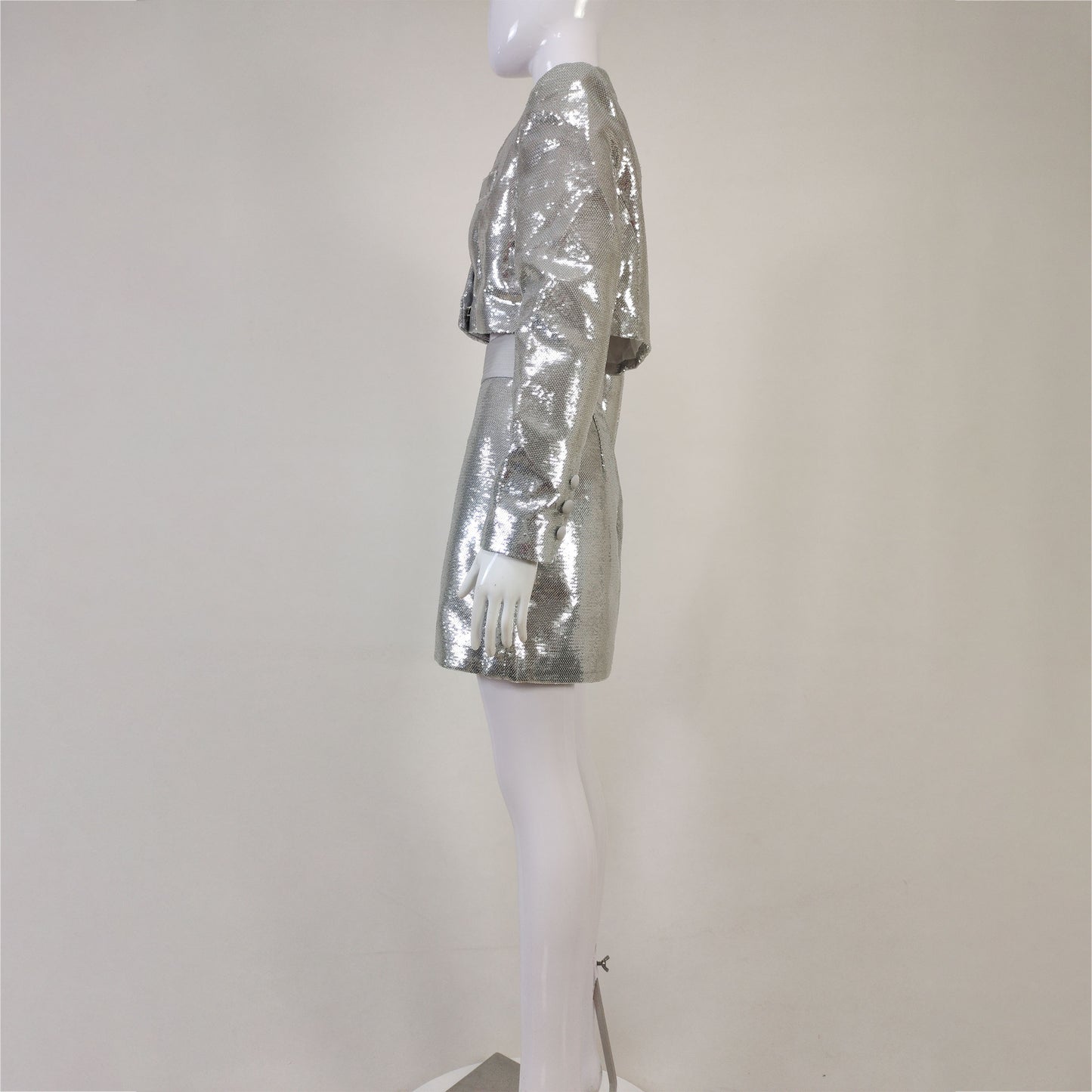 silver dress A7366